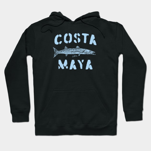 Costa Maya, Mexico, Great Barracuda Hoodie by jcombs